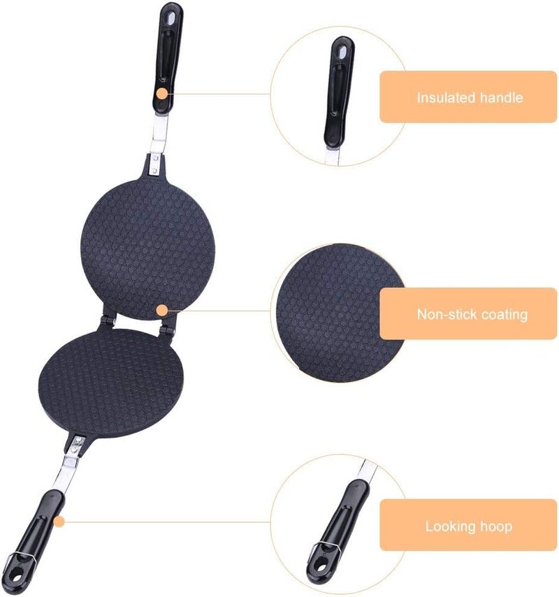 klarako Waffle Cone Maker Ice Cream Cone Maker Machine Nonstick Egg Roll Mold Pan for Homemade DIY Baking - Image 3