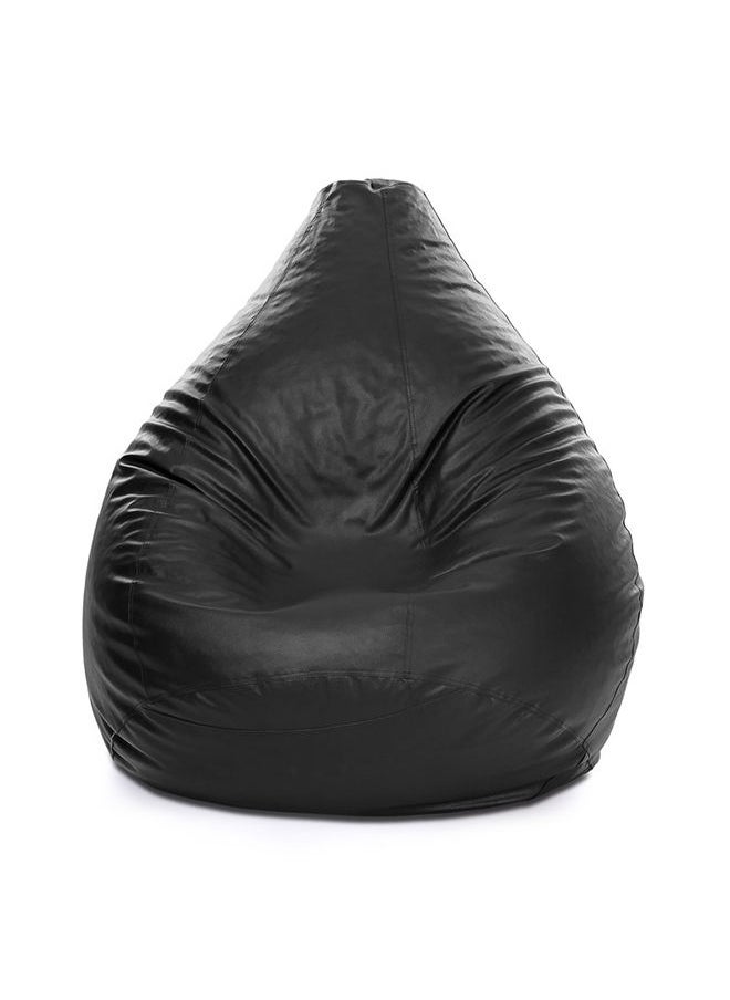 FATBAG Kids Faux Leather Multi-Purpose Bean Bag With Polystyrene Filling Black  - Image 1