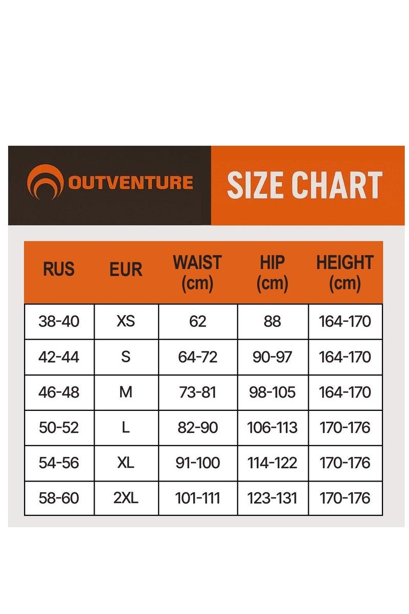 Outventure Hiking Membrane Trousers – Waterproof, Windproof Pants with Reflective Details and Adjustable Zippers - Image 2