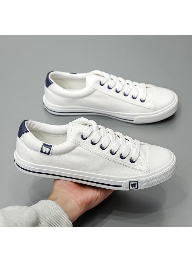 Warrior Warrior Classic Lace-up Unisex Couple Pure Color Low-top Casual Canvas Shoes Wxy709t White Size 41 - Image 4