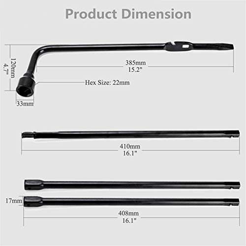 RainMan S Lug Wrench Jack Spare Tire Tool Kit Jack Lug Wrench Tool Set Replacement for Chevy Silverado 1500 GMC Sierra 2000-2014 - Image 3