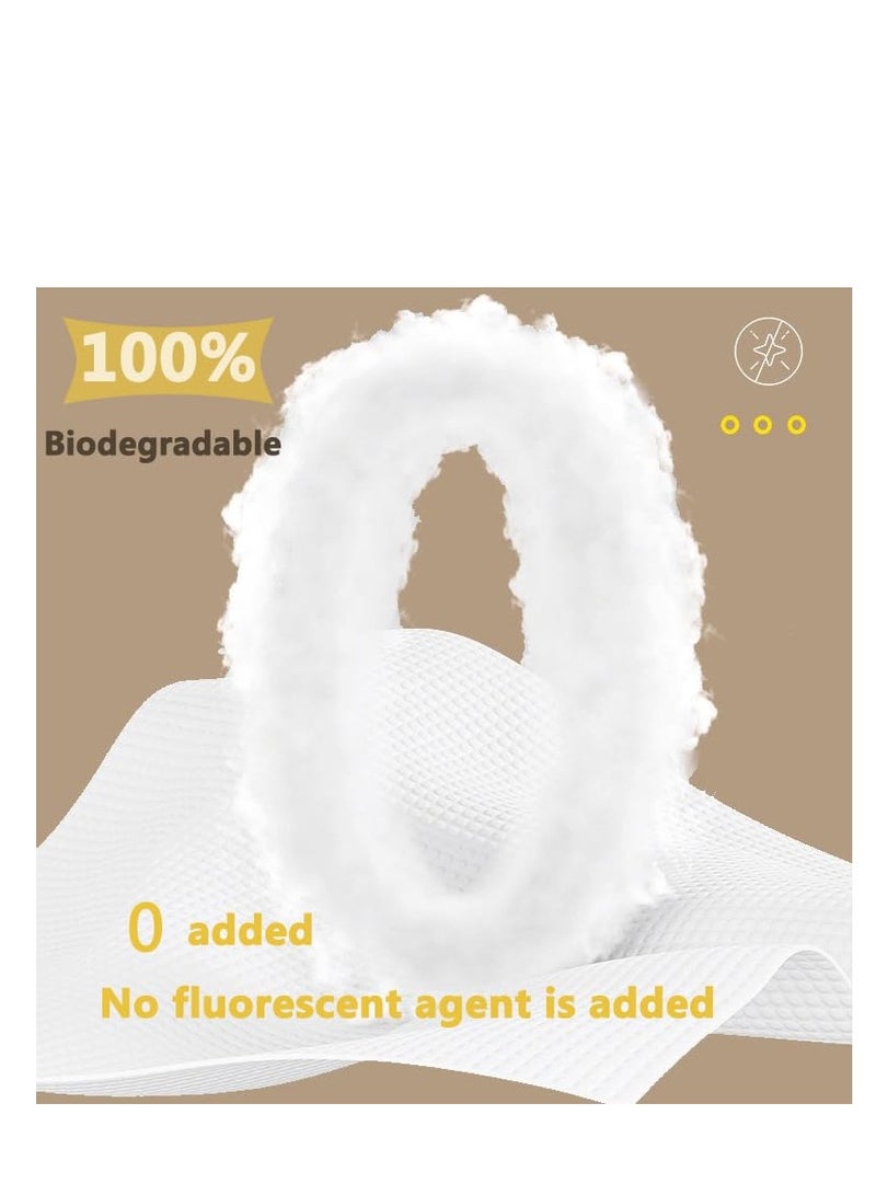 SYOSI 150 Pieces Disposable Face Tissue, Extra Ultra Soft and Thick Lint-Free Facial Towels for Sensitive Skin, Chemical-free, Daily Clean Face Towels for Skin Care, Makeup Remover and Facial Cleansing - Image 4