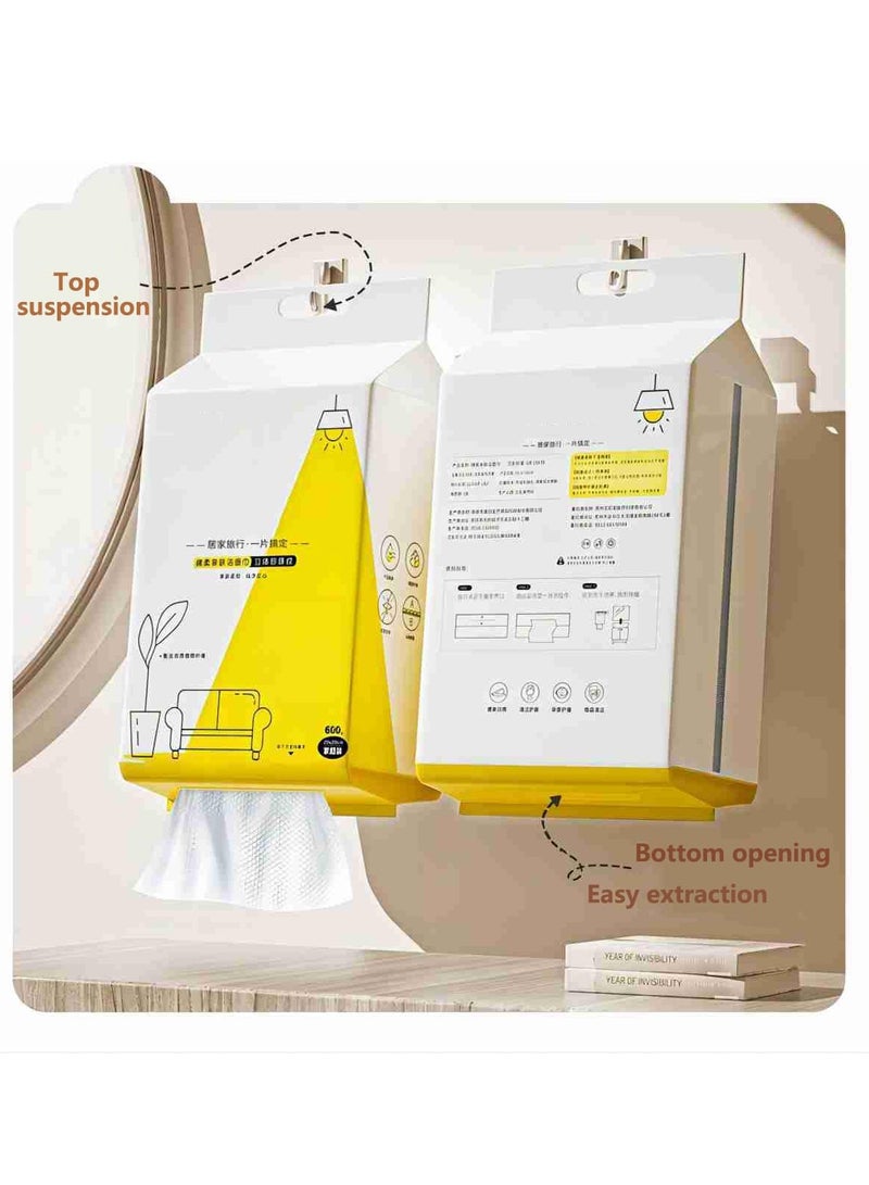 SYOSI 150 Pieces Disposable Face Tissue, Extra Ultra Soft and Thick Lint-Free Facial Towels for Sensitive Skin, Chemical-free, Daily Clean Face Towels for Skin Care, Makeup Remover and Facial Cleansing - Image 2