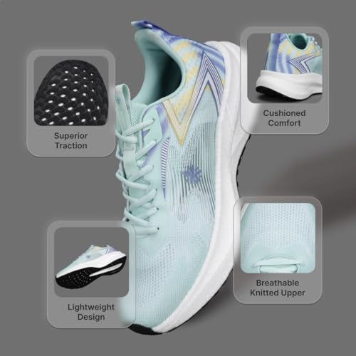 CULT Men Blazon Running Shoes (CS704465UK9_Mint Blue_UK9) - Image 3