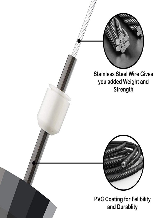 Spike Heavy Skipping Rope for Men and Women Jump Rope for Exercise Workout Gym & Tangle Free Jumping Rope Comfortable Grips, Heavy Jump ropes for Kids and Adults - Image 5