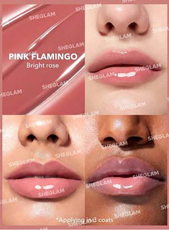 Sheglam Pout-Perfect Shine Lip Plumper -Pink Flamingo - Image 5