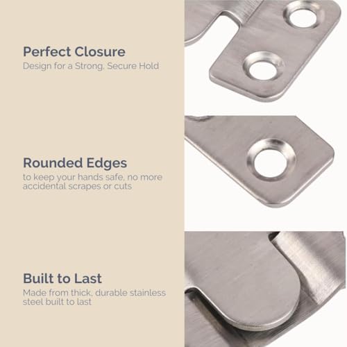 Timber Acoustics® Heavy Duty Stainless Steel Wall Mounting Brackets for Acoustic Panels, Mirrors, Photo Frames, Shelves and Headboards, Invisible Concealed Wall Mount Hardware (Set of 2) - Image 3