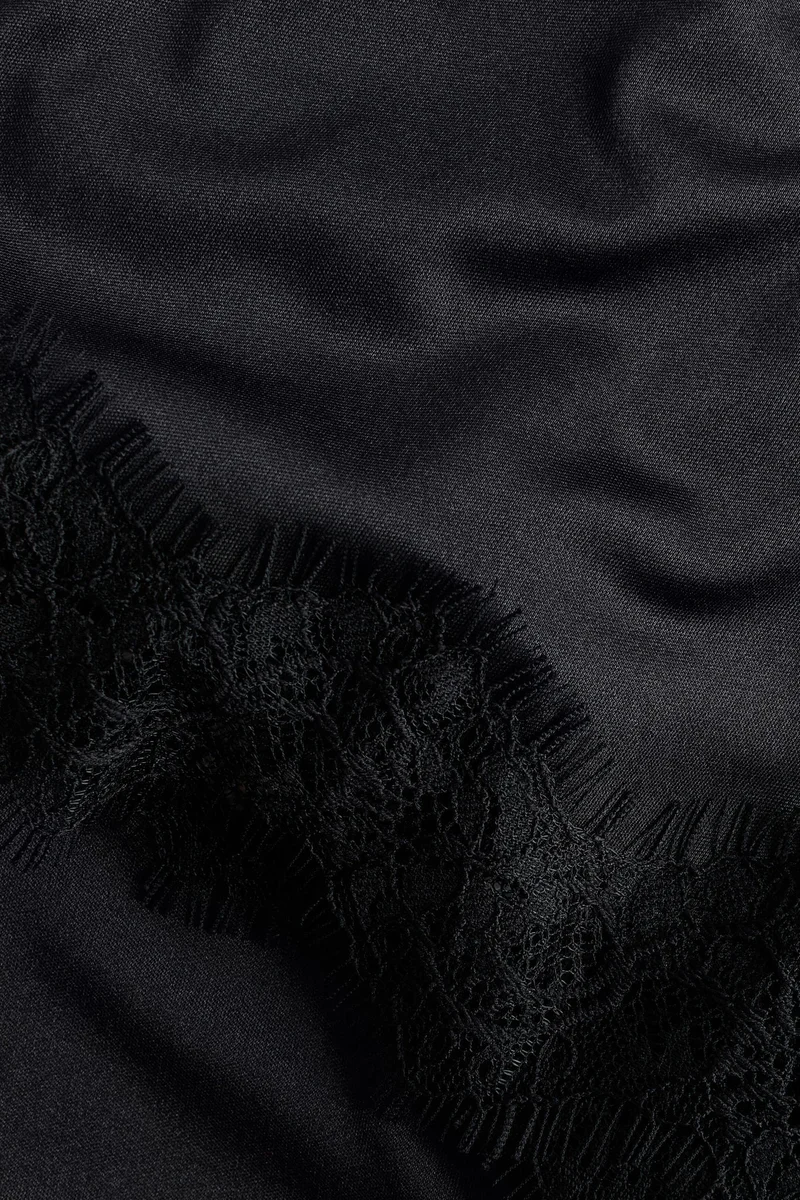 H&M Lace-trimmed interlock trousers