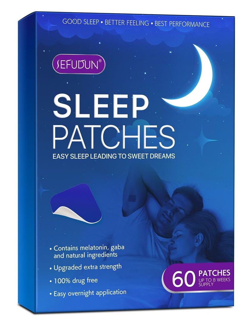 Sefudun Sleep Patches, Deep Sleep Patches For Adults, Natural Deep Sleep Patches With Quick Acting Ingredients, Sleep Patches For Women, Men And Seniors, 60 Patches - Image 1
