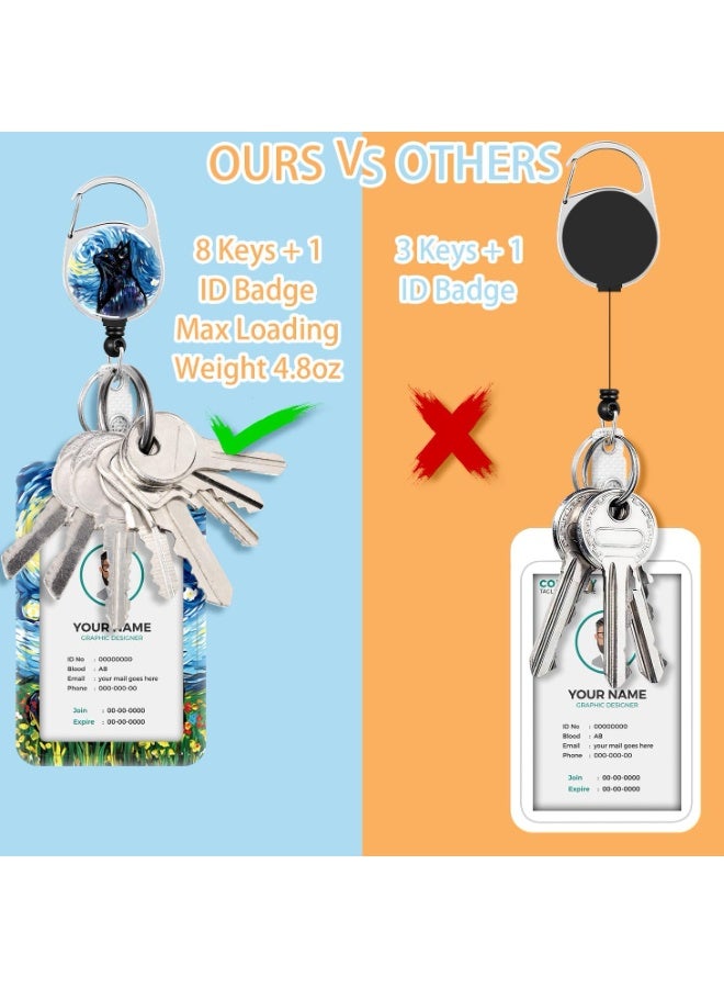 Aurrako ID Card Holder with Lanyard for Nurses, Retractable Badge Holders Reels with Lanyards Adjustable - Image 4