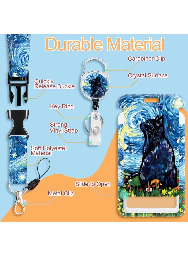 Aurrako ID Card Holder with Lanyard for Nurses, Retractable Badge Holders Reels with Lanyards Adjustable - Image 3