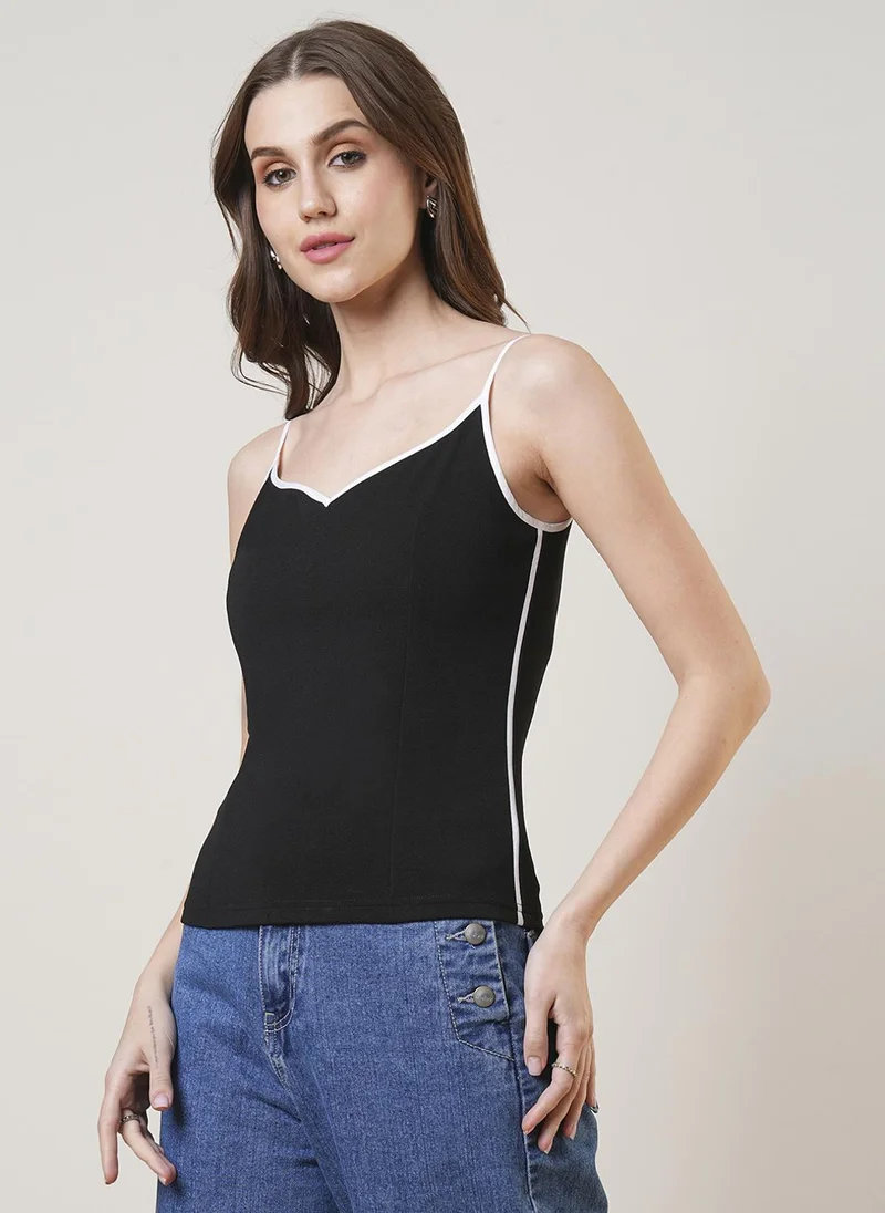 globus Globus Women Sweetheart Neck Adjustable Strappy Shoulder Stretchable Top