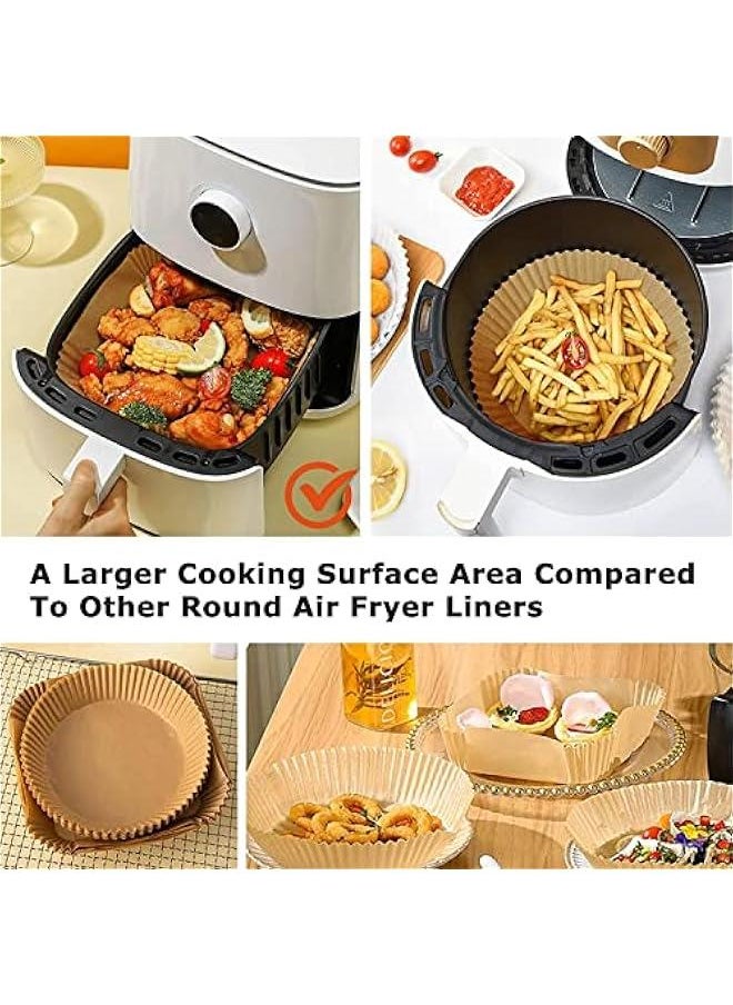 RYNX - 100 Air Fryer Disposable Paper Liners,Nonstick Air Fryer Liners Square Baking Paper,Oilproof,Waterproof,Food Grade Parchment for Baking Roasting Microwave,Fits 6.37.9 Inch Air Fryers - Image 1