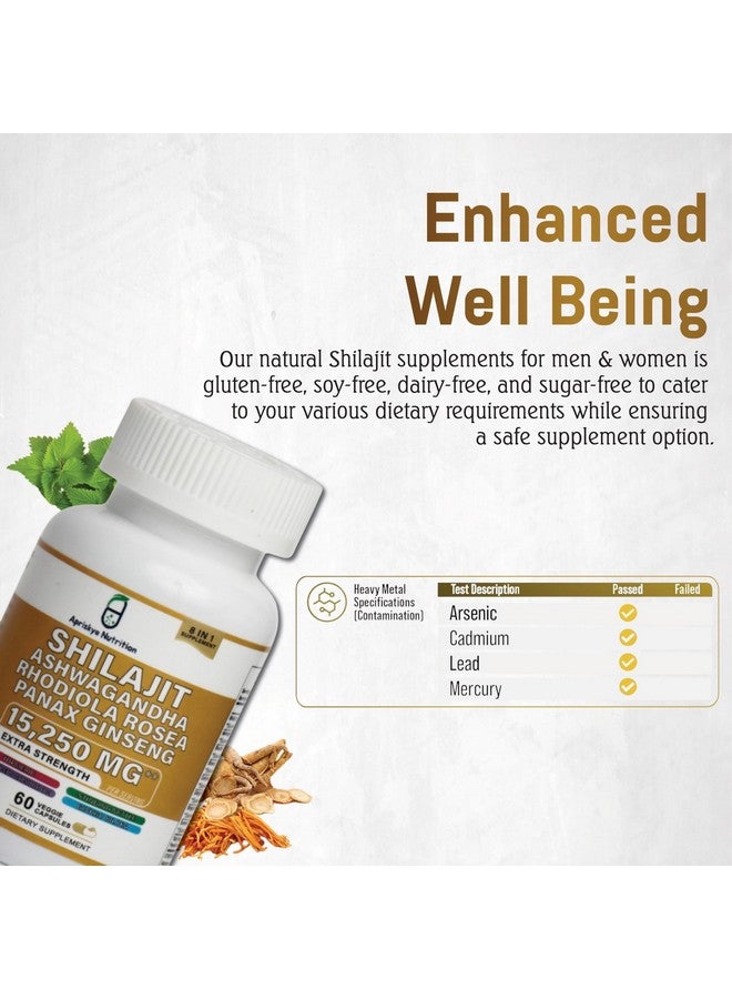 Generic Shilajit Pure Himalayan 9000mg, Ashwagandha 2000mg, Natural 8 in 1 Shilajit & Ashwagandha Capsules for Men & Women, Pure Shilajit Mens Supplement, Boost Energy with Organic Ashwagandha Supplements  - Image 5