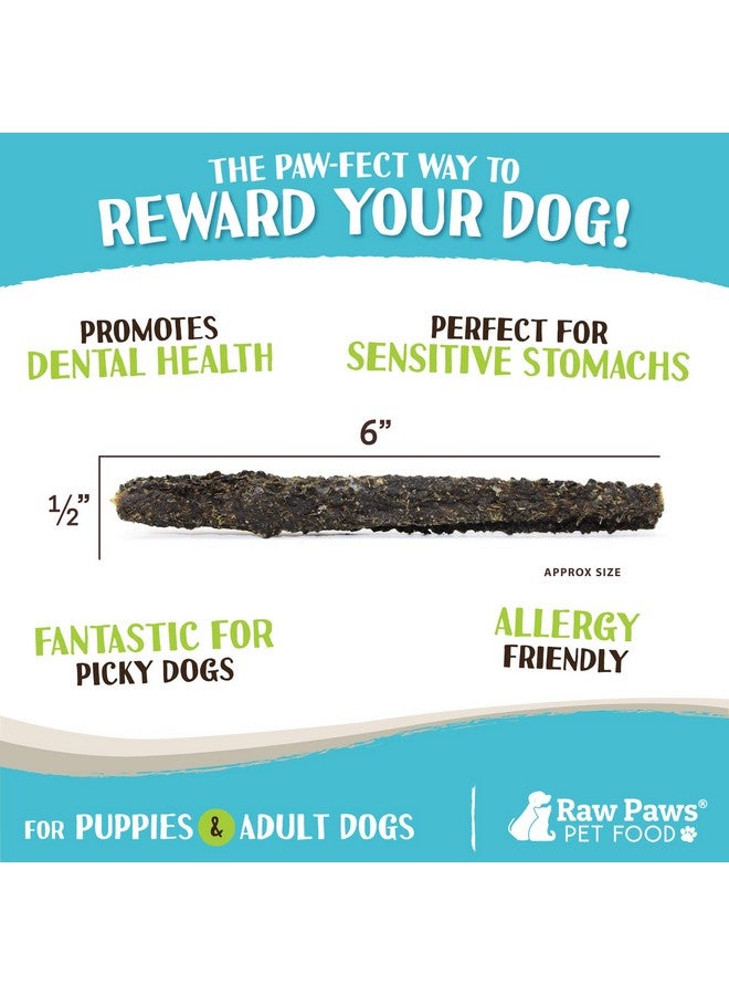 Raw Paws Green Lamb Tripe Sticks For Dogs, 25Pack  Single Ingredient, Crunchy Green Tripe Lamb Dog Treats  GrassFed, Free Range Dehydrated Lamb Tripe For Dogs All Natural Dog Chews - Image 3
