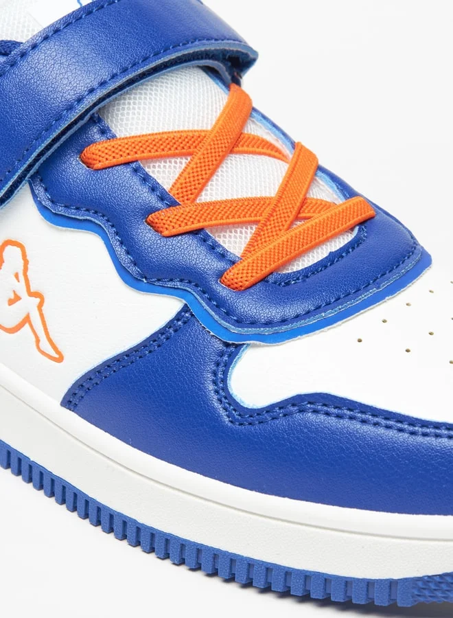 Kappa Boys' Textured Sneakers with Hook and Loop Closure