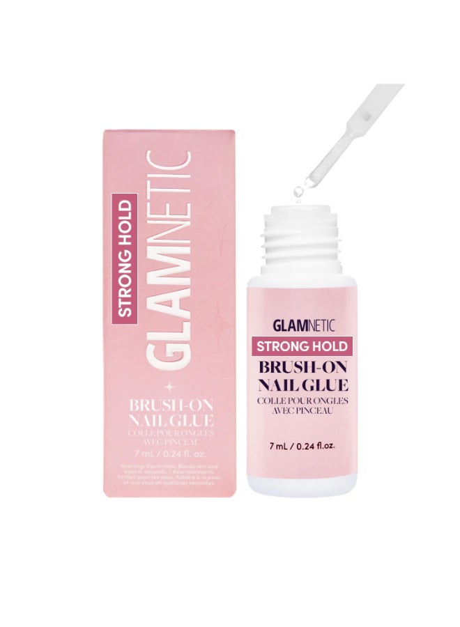 Glamnetic غلامنيتيك غراء أظافر قوي للغاية مع فرشاة تطبيق بدون فوضى مناسب للسفر نباتي متين يدوم طويلاً 24 أونصة سائلة - Image 3