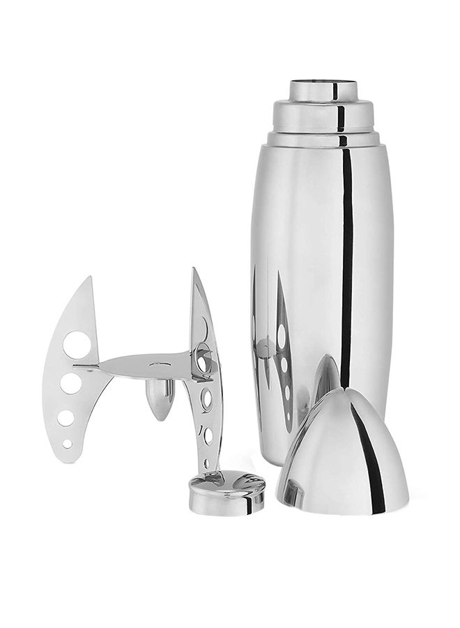 Viski Rocket Cocktail Shaker with Strainer Bar Set for Cold Brew Cocktails, Margarita, Espresso Martini, Stainless Steel Martini Shaker, Home Bar Accessories, Bartending Tools, Bartender Gifts, 24oz Stainless Steel - Image 1