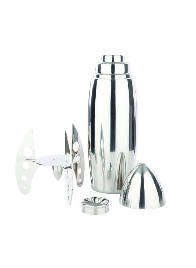 Viski Rocket Cocktail Shaker with Strainer Bar Set for Cold Brew Cocktails, Margarita, Espresso Martini, Stainless Steel Martini Shaker, Home Bar Accessories, Bartending Tools, Bartender Gifts, 24oz Stainless Steel - Image 3