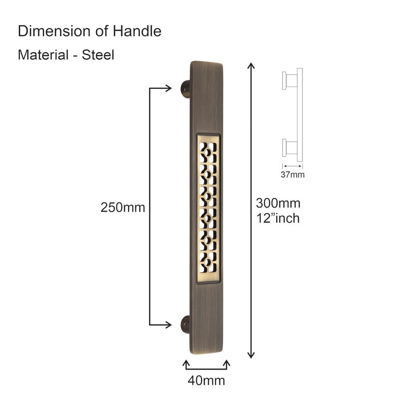 Compass 12" Stainless Steel 304 Grade Main Door Handle | Door Handles for Main Door | Pull Handles for All The Doors of House | Office | Hotels, Antique Finish| 105 - Image 3