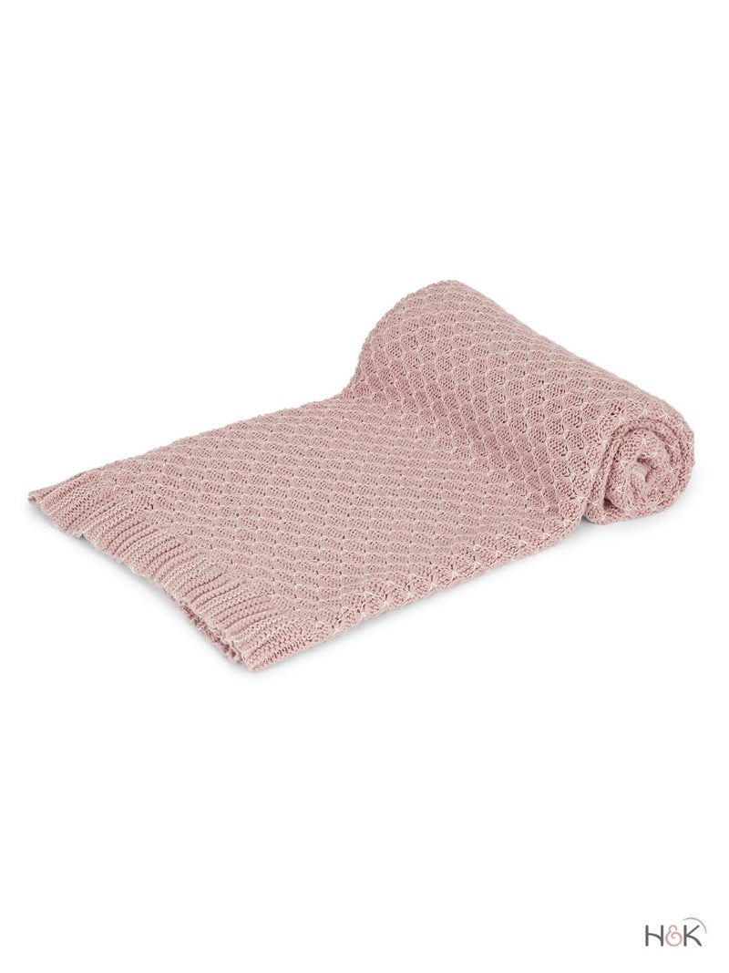 haus & kinder Knitted Baby Blanket, Soft Breathable Baby Blankets Newborn, Premium Baby Blanket for 0-2 Years, Cozy Blankets for Crib, Nursery & Stroller, New Born Baby Essentials | Jungle Party - Image 3