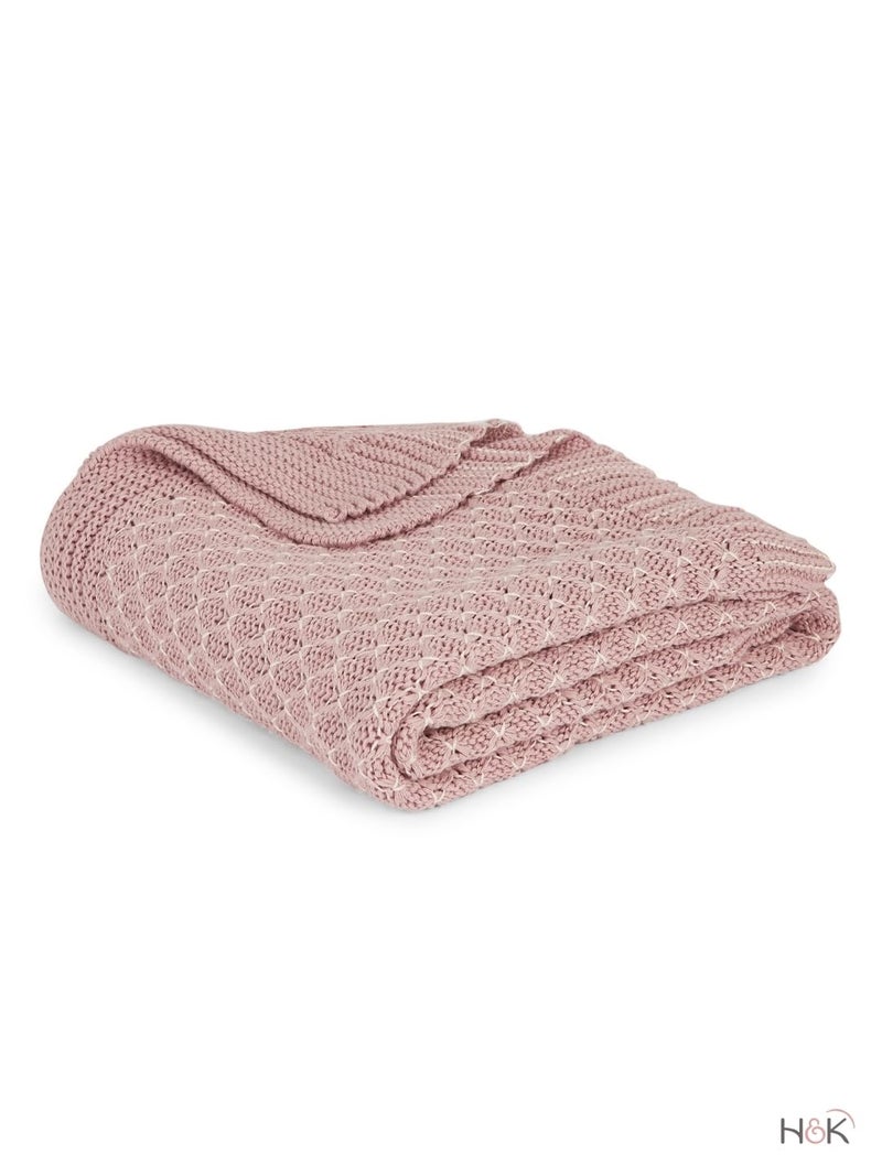 haus & kinder Knitted Baby Blanket, Soft Breathable Baby Blankets Newborn, Premium Baby Blanket for 0-2 Years, Cozy Blankets for Crib, Nursery & Stroller, New Born Baby Essentials | Jungle Party - Image 2