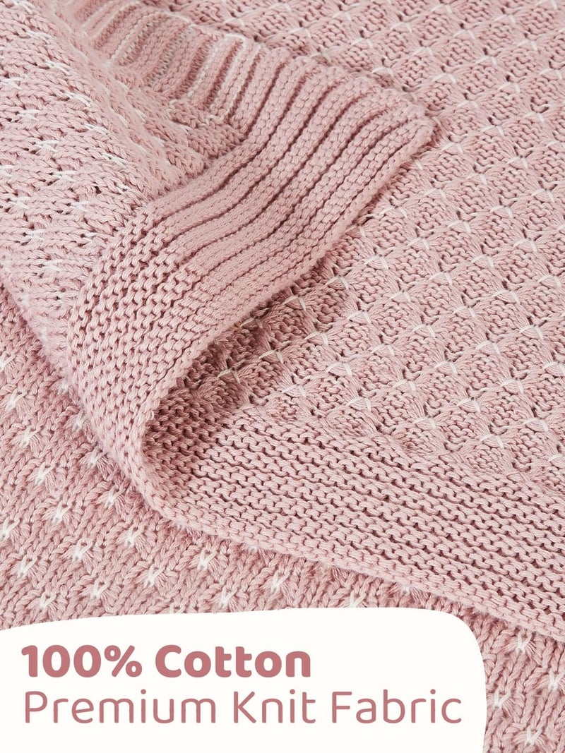 haus & kinder Knitted Baby Blanket, Soft Breathable Baby Blankets Newborn, Premium Baby Blanket for 0-2 Years, Cozy Blankets for Crib, Nursery & Stroller, New Born Baby Essentials | Jungle Party - Image 4
