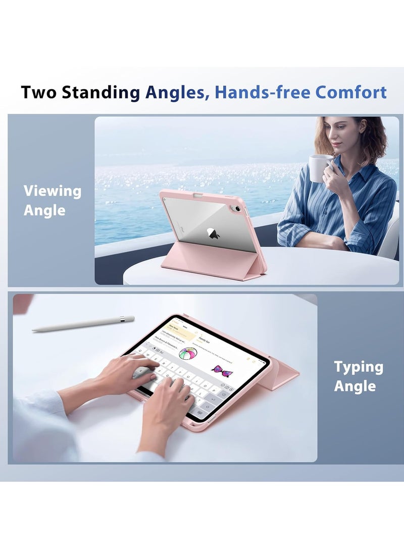DUSALA 2 in 1 Case for iPad (A16) 11th Generation 11 Inch 2025 with Pencil Holder,Slim Protective Cover with Clear Back Shell,Auto Wake/Sleep With Tempered Glass - Image 3