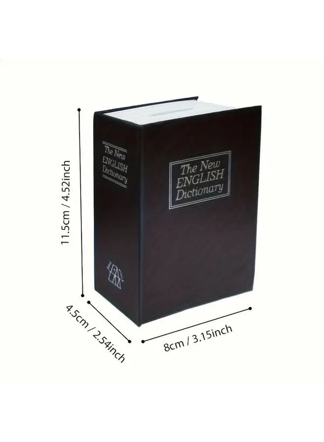 Blue Piggy Bank Book Safe With Key Lock And Coin Slot For Cash Storage - Image 3