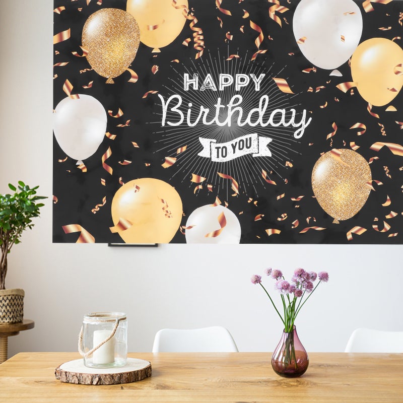🏠 لوحة خلفية لحفلة عيد ميلاد مربعة 210x150 سم طباعة عالية الدقة - Image 3
