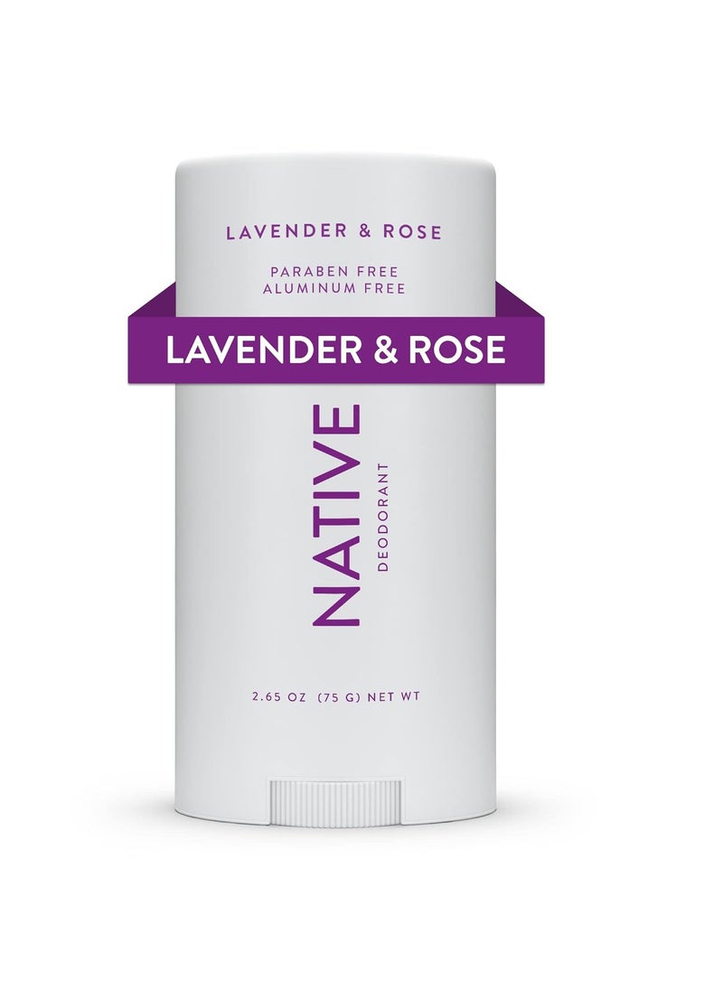 native Native Deodorant Contains Naturally Derived Ingredients, 72 Hour Odor Control | Deodorant for Women and Men, Aluminum Free with Baking Soda, Coconut Oil and Shea Butter | Lavender & Rose  - Image 1