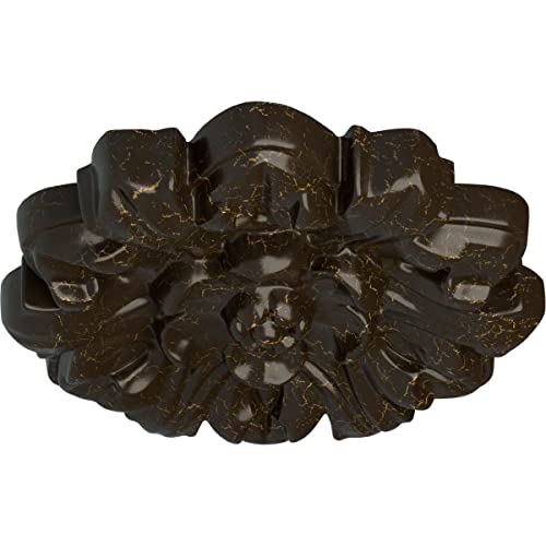 Ekena Millwork 7 5/8"OD x 1"P Emery Leaf Ceiling Medallion, Hand-Painted Stone Hearth Crackle - Image 2