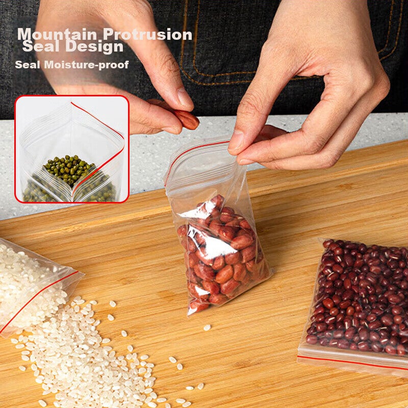 JD Jing Zao MAXCOOK Food Storage Bags, PE Food Sealing Bags, Quick-Seal Packaging Bags, Plastic Sealing Bags, 100 Pieces MCPJ6026 - Image 5