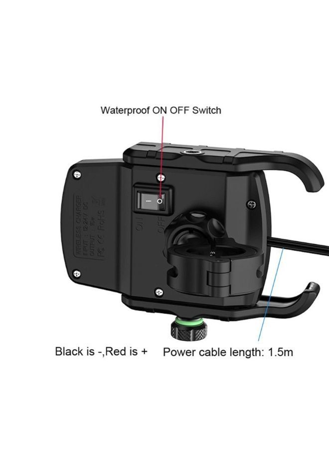 NIBEMINENT Motorcycle Phone Holder Wireless Charger - Image 3