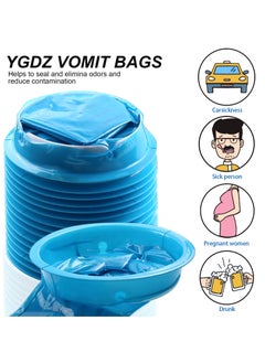 SANMUGEED 24 Pack Emesis Bag, Disposable Vomit Bags, Aircraft & Car Sickness Bag, Portable Nausea Bags for Pregnant Women – 1000ml  - Image 2
