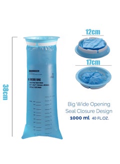 SANMUGEED 24 Pack Emesis Bag, Disposable Vomit Bags, Aircraft & Car Sickness Bag, Portable Nausea Bags for Pregnant Women – 1000ml  - Image 5