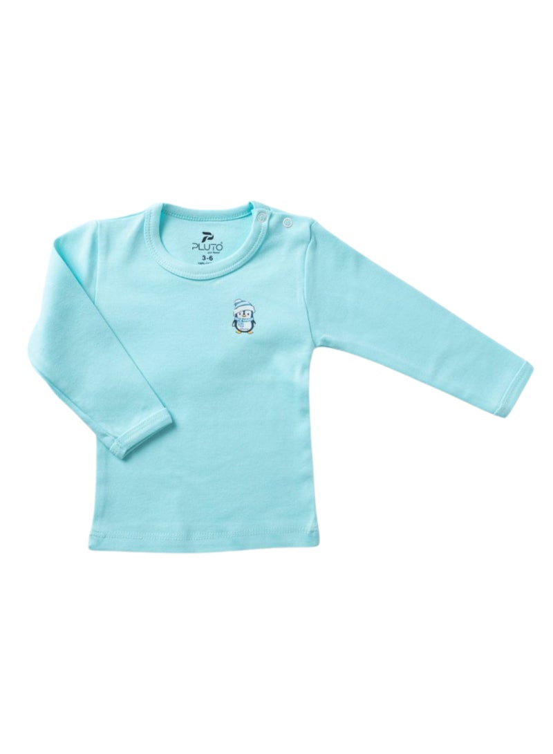 Pluto Pack of 3 Cotton Long Sleeve Undershirt for Baby - Image 4