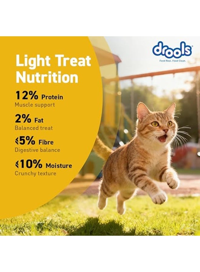 Drools Adult Cat Treat Biscuits 400g Jar | Real Chicken Flavour | Encourages Activity | Supports Oral Health | Training & Discipline - Image 4
