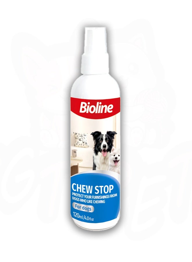 Bioline Chew Stop Anti-Chew Training Spray For Dogs - 120ml