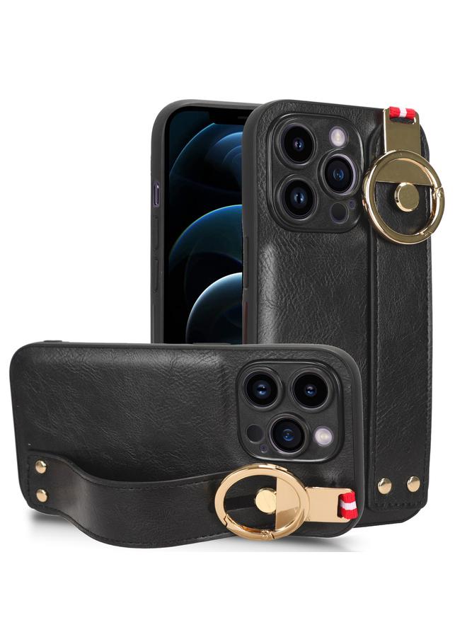 Zaboon Case For iPhone 12 Pro Wristband Leather Back Phone Case - Image 1