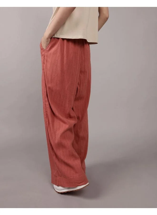 American Eagle AE High-Waisted Wide-Leg Gauze Pant