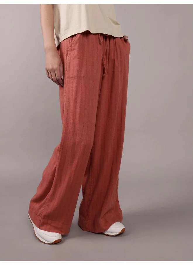 American Eagle AE High-Waisted Wide-Leg Gauze Pant