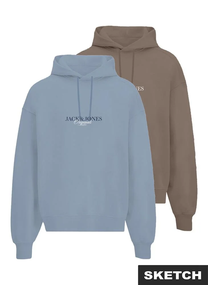 جاك اند جونز 2 Pack Of Pullover Hoodies