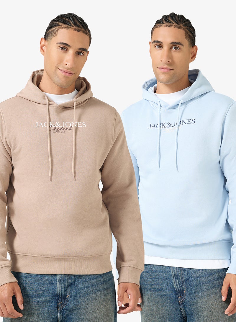 JACK & JONES 2 Pack Of Pullover Hoodies - Image 1