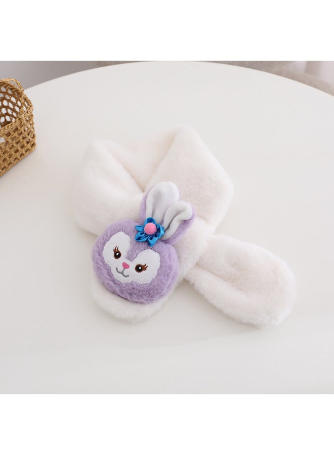 New Children's Scarf Autumn And Winter Plush Baby Scarf Parent-child Imitation Rabbit Fur Scarf Cartoon Scarf Children