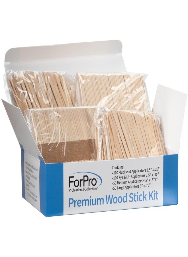 ForPro Professional Collection ForPro Premium Wood Stick 300 Pcs Kit, Non-Sterile, Assorted Hair Removal Waxing Applicators for Face & Body, 300-Count - Image 3