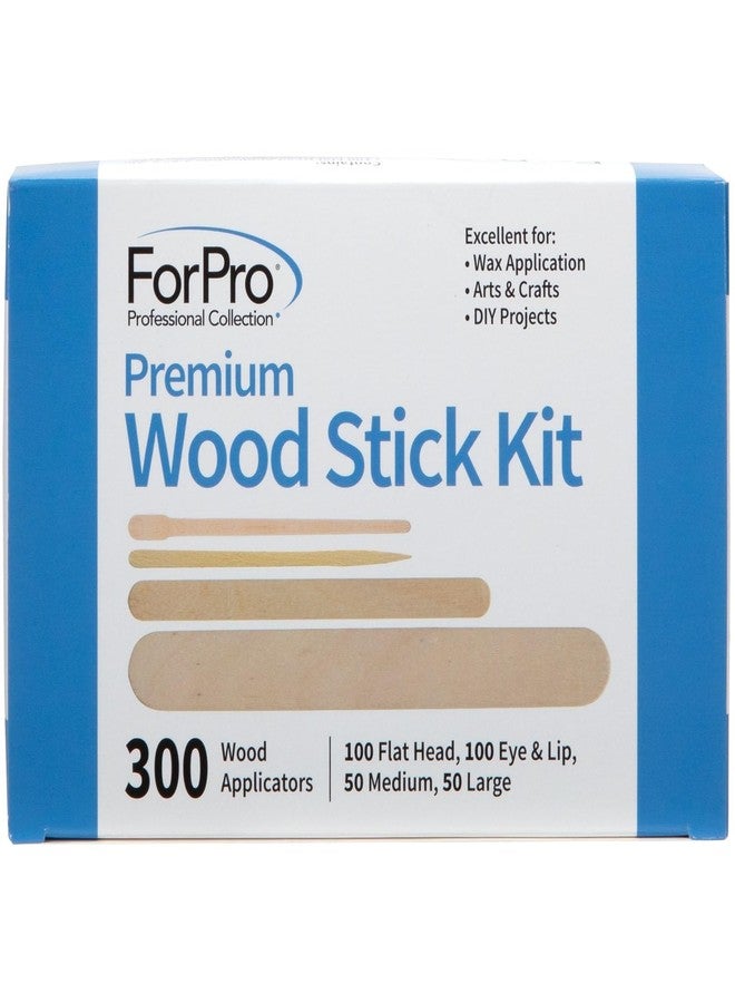 ForPro Professional Collection ForPro Premium Wood Stick 300 Pcs Kit, Non-Sterile, Assorted Hair Removal Waxing Applicators for Face & Body, 300-Count - Image 1
