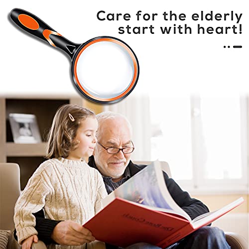 Swaytail 1PCS Premium 10X Magnifying Glass, Eye Candy Magnifiers for Kids & Seniors Reading for Close Work, 50mm Shatterproof Magnify Glasses with Non-Slip Soft Rubber Handheld for Elderly Read Insect Nature - Image 4