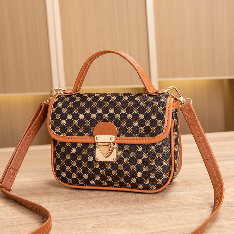 Trendy Women'S Bags Fashion Textured Versatile Crossbody Bag Fashion Retro Quilted Small Square Bag For Women - Image 1