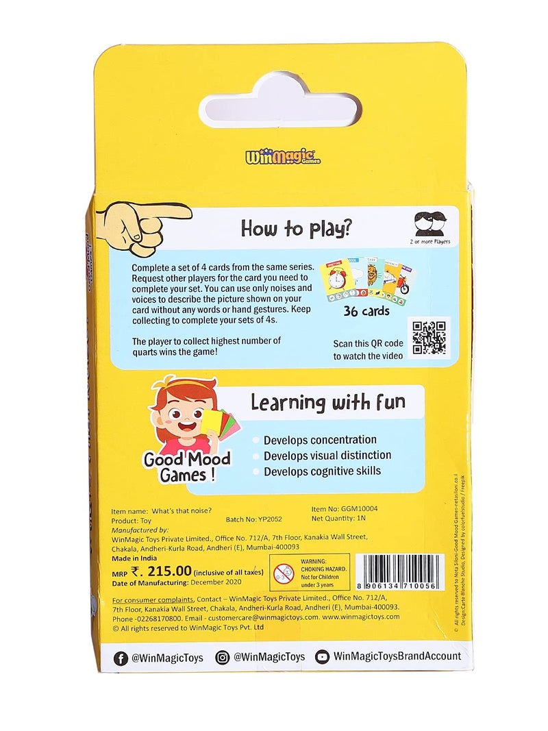 GOODMOOD What’s That Noise? 44 Card Game for Age 4 5 6 7 8 +|2 or More Player Guessing Game |Travel Games for Kids Simple & Fun Classic Family Table Games| Easy to Learn Games | Gifts for Kids - Image 2